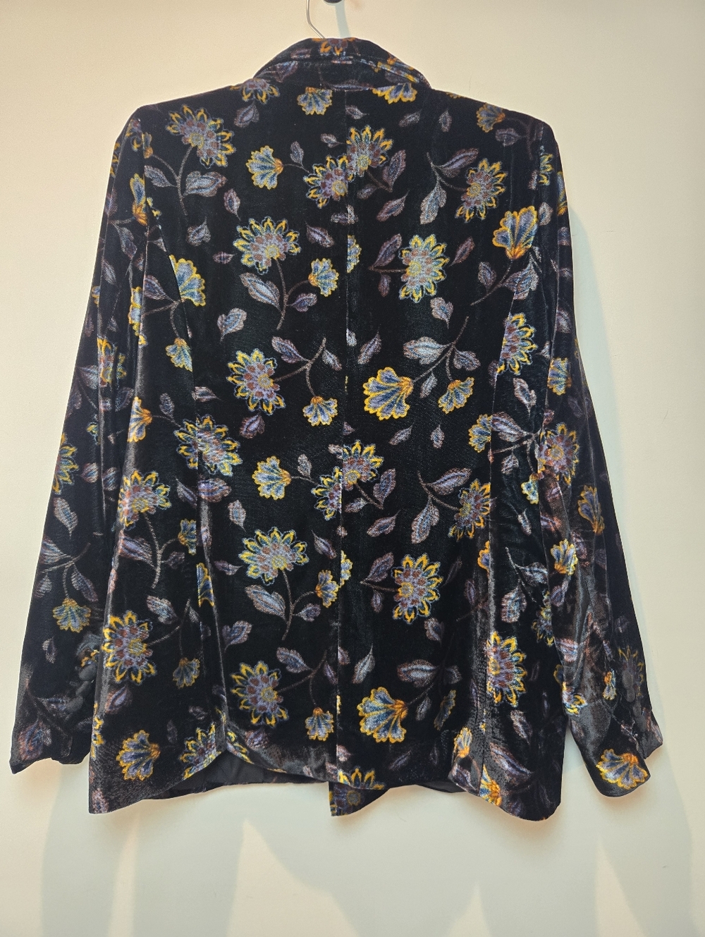 Rachel Zoe Blazer Women's Medium Velvet Flowers Retro Cottagecore Velour 90s Y2k - Picture 2 of 10